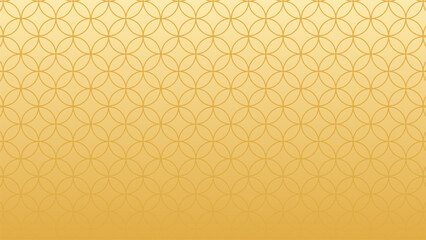 和風背景素材　金色の七宝模様　横長　グラデーション　16:9