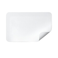 Fototapeta premium PNG Blank Paper with Rolled Corner: A pristine blank sheet with a gently rolled corner invites the addition of text or imagery, its subtle curve adding a touch of elegance and intrigue.