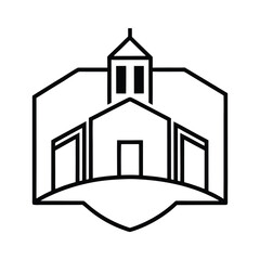 church silhouette vector house home building architecture vector icon illustration construction design symbol drawing black