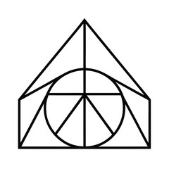 vector illustration of an abstract background vector pyramid triangle icon illustration design symbol