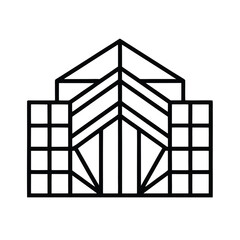 vector illustration of a house home architecture building construction icon vector design art 