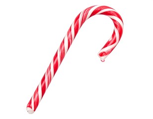 Red and white candy cane isolated