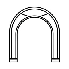 vector illustration of a gate symbol design icon logo 