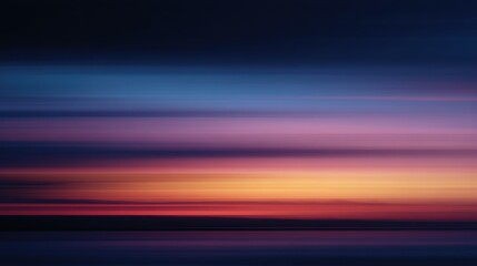 A time-lapse style sunset, showing color bands, digital art