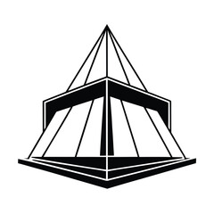 illustration of a ship vector ship triangle sail illustration symbol design icon logo