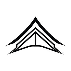vector illustration of tent mountain symbol  illustration logo