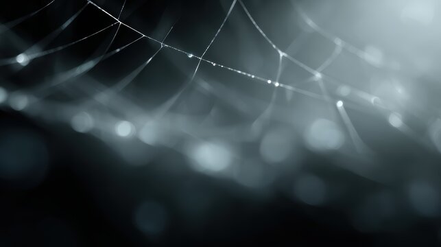 Abstract background with spider web pattern, subtle and minimalist, dark grey tones