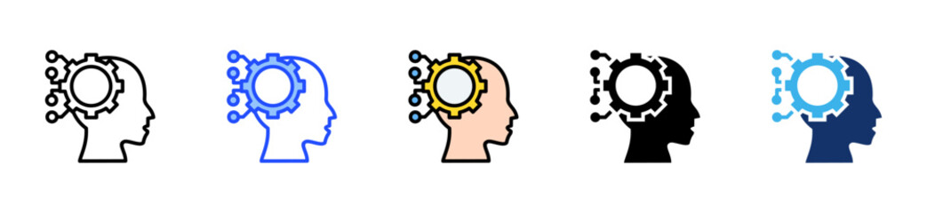 Critical Thinking Icon Collection With Multiple Styles