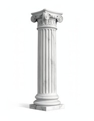 Fototapeta premium Elegant White Marble Corinthian Column A Symbol of Classical Architecture