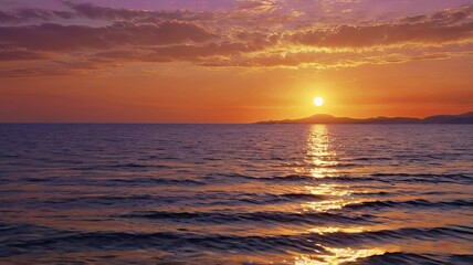 Obraz premium Peaceful Sunset with Boat Floating on Golden Water