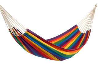 Colorful Striped Hammock  on white background