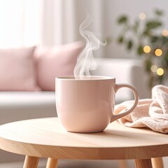 따뜻한커피컵_겨울음료_집콕분위기