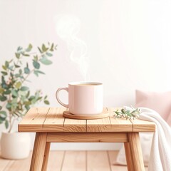 따뜻한커피컵_겨울음료_집콕분위기