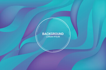 Abstract turquoise and purple liquid background with elegant flowing waves and smooth gradient