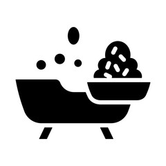Bath Salts Icon - Solid Black
