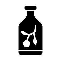 Body Oil Icon - Solid Black