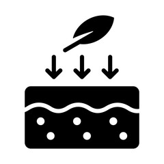 Skin Nourishment Icon - Solid Black