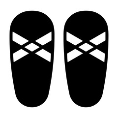 Spa Slippers Icon - Solid Black