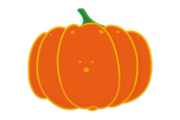 Orange Cute Face Pumpkin Fall Autumn Icon Holiday Thanksgiving 