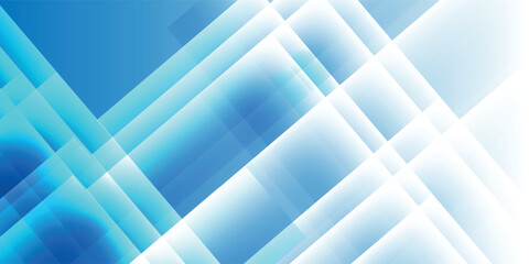 Abstract blue and white geometric background with diagonal lines and shapes, creating a modern and dynamic design.