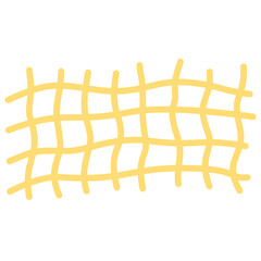 Hand drawn yellow wavy grid