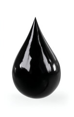 Obraz premium A sleek black drop showcases elegance and simplicity, perfect for abstract or modern beverage concepts.