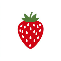 Fototapeta premium A vibrant, stylized strawberry illustration perfect for food-related designs and projects.