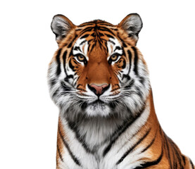 Naklejka premium tiger portrait isolated on white background.