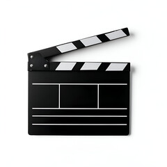 Fototapeta premium A close-up of a classic movie clapperboard, symbolizing film production and creativity in the entertainment industry.