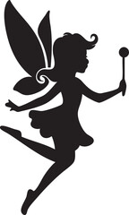 Abstract geometric silhouette of a stylized bird in flight isolated on transparent background of fairy