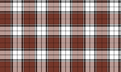 Seamless plaid pattern, orange, white, black, for designing clothes, skirts, pants, dresses, casual style or vintage fashion.