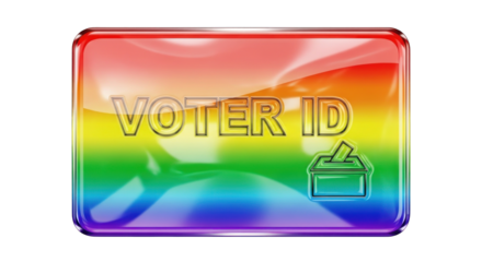 Rainbow Voter ID Card: Symbol of LGBTQ Voting Rights.