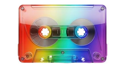 Rainbow Cassette Tape: A Nostalgic Audio Experience.