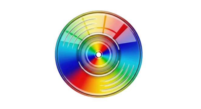 Colorful circular design with rainbow spectrum vibrant and eye-catching.