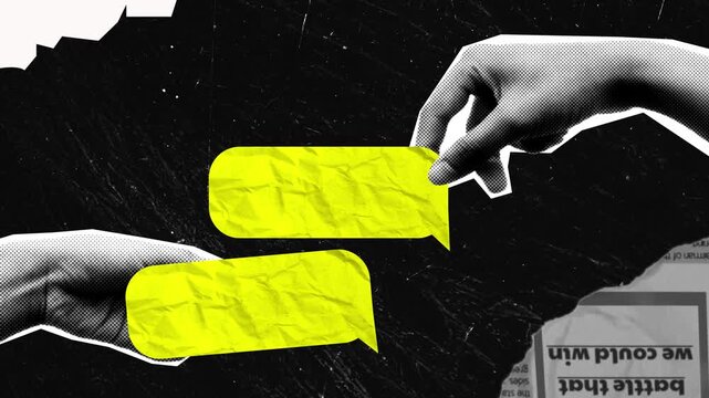 Close-up video of a human hand holding a yellow paper sheet on a dark background. conceptual footage ideal for advertising placeholders, text overlays, presentations, and creative motion design. - Powered by Adobe