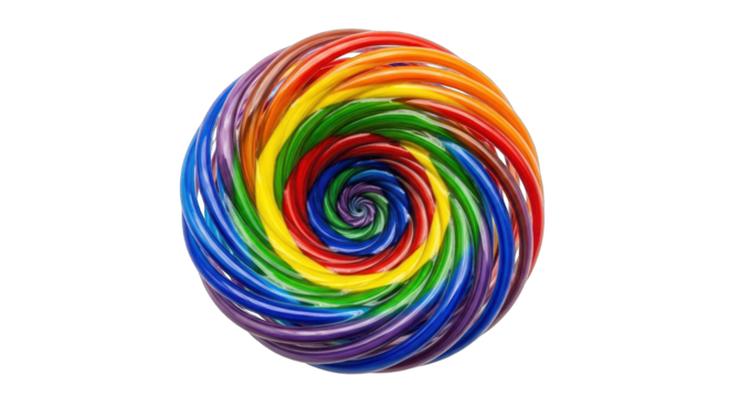 Vibrant Rainbow Swirl: A Colorful Optical Illusion.