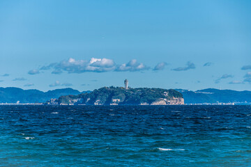 神奈川県茅ヶ崎海岸からの風景