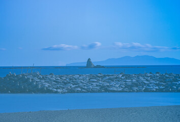 神奈川県茅ヶ崎海岸からの風景