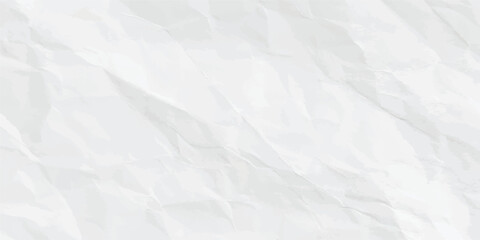 White Crumpled Paper Texture Abstract Background Vector