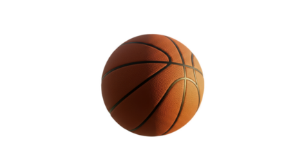 3D Pixelated Basketball Sports Game Ball Brown Background Lighting