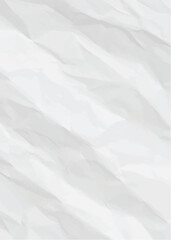 Crumpled White Paper Texture Abstract Background Vector
