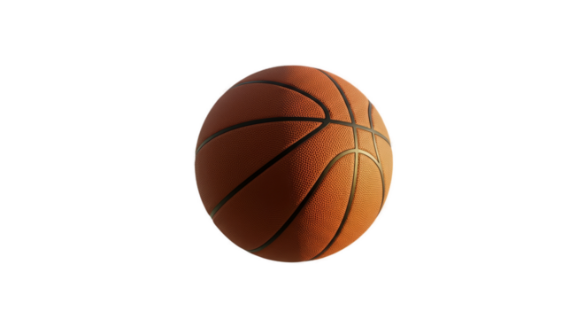 3D Pixelated Basketball Sports Game Ball Brown Background Lighting