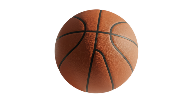 3D Pixelated Basketball Orange Realistic Sport Game Background