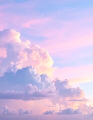 Pastel cloudscape at sunset