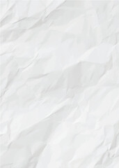 Crumpled White Paper Abstract Background Vector Texture