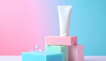 Pastel cosmetic product display