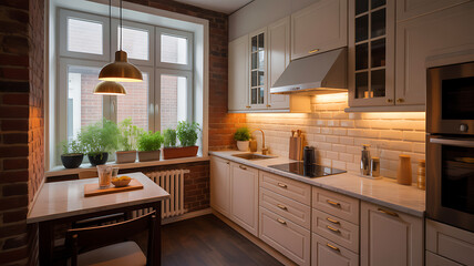 Fototapeta premium modern kitchen in a modern house