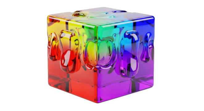 Rainbow Cube: A Vibrant Spectrum of Colors.