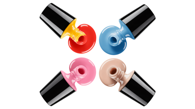 Vibrant nail polish colors, beauty and fashion concept