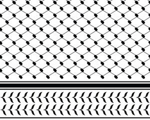 Fototapeta na wymiar Keffiyeh Palestine Scarf Seamless Pattern Background Wallpaper